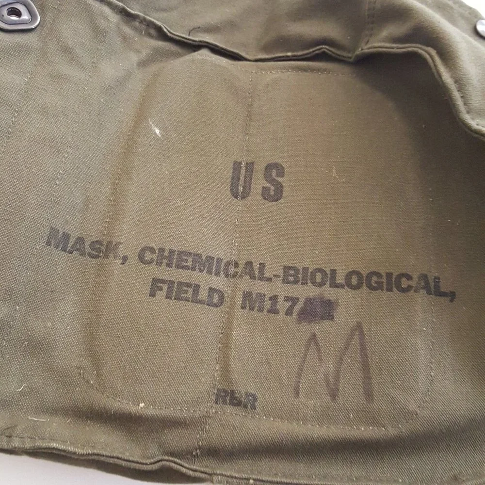 US ARMY GAS Mask Canvas Bag Chemical Biological Field M17 BAG ONLY Hipster #1